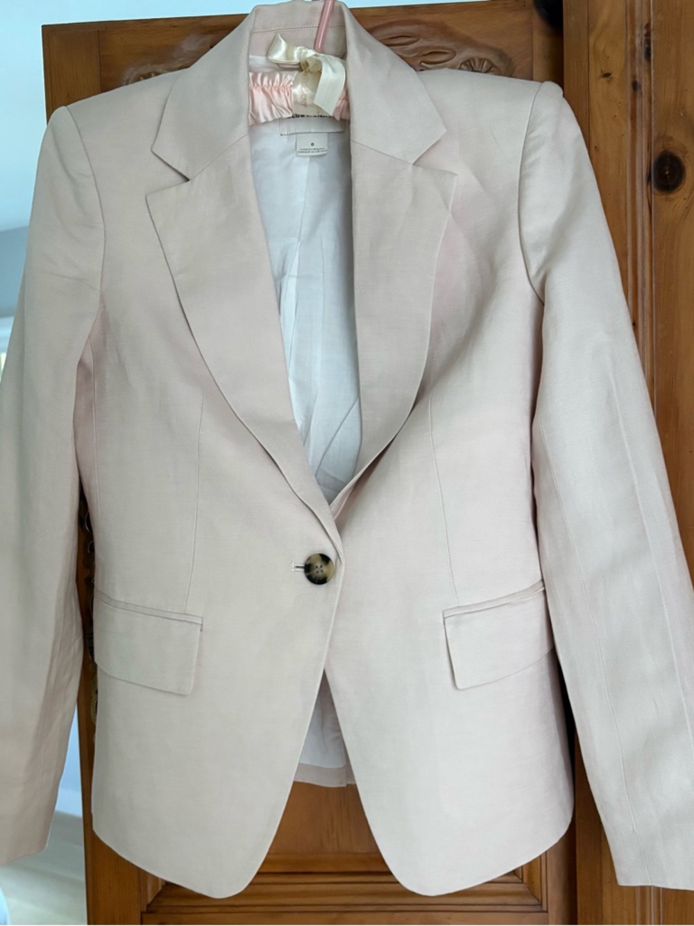 Club Monaco Women's Light Pink Single-Button Blazer